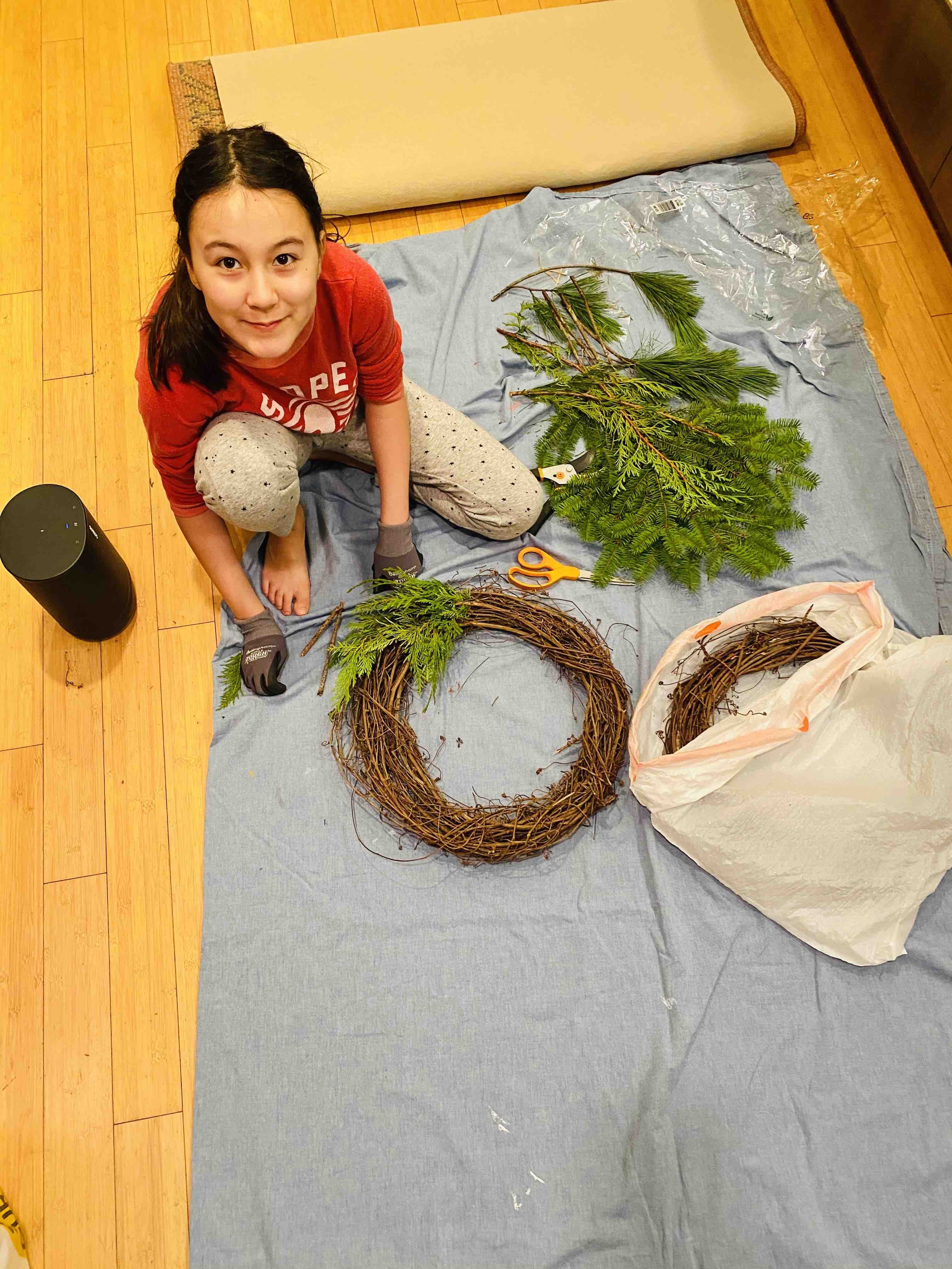 Imogen wreath making