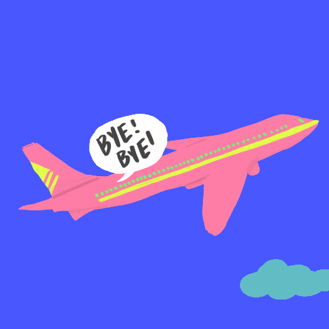 JAM Travel Plane Bye Bye Gif