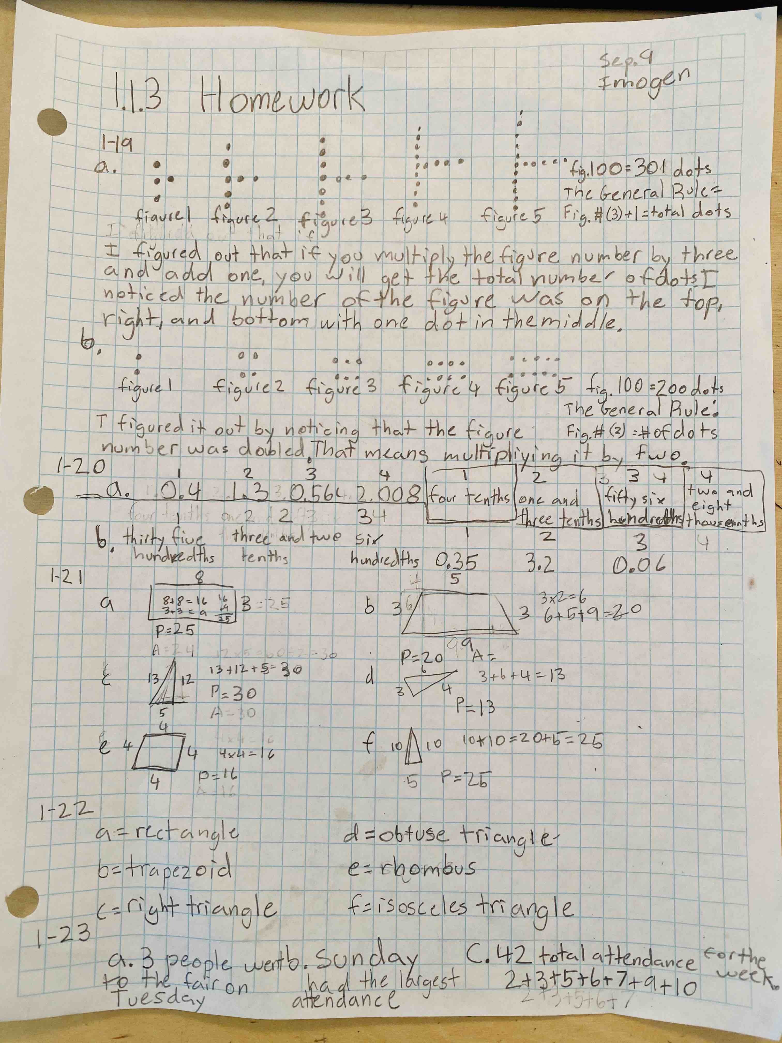 JAM fall math homework