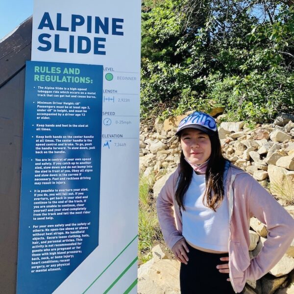 Alpine slide sign