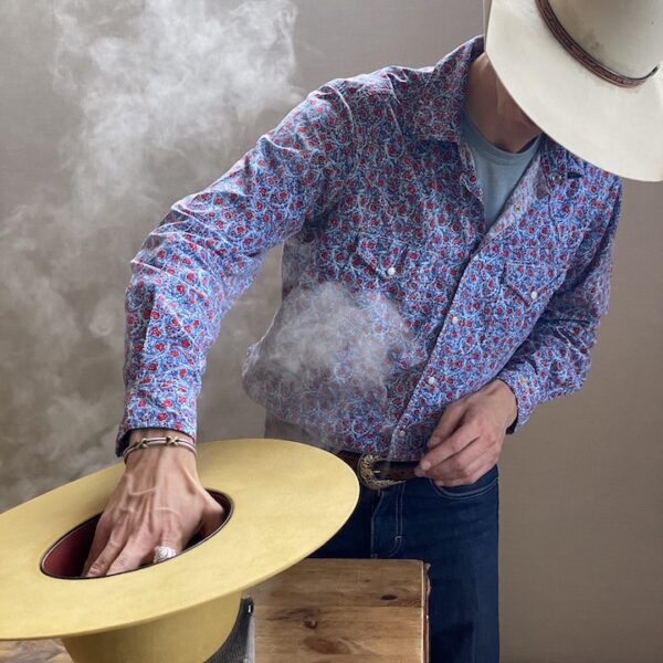 Cowboy hat making steam