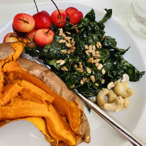 JAM fall sweet potato kale salad
